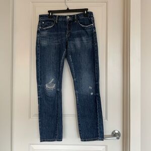 2 for $20! Anthropologie Boyfriend Slim Crop Distressed 27 Denim Jeans Pilcro